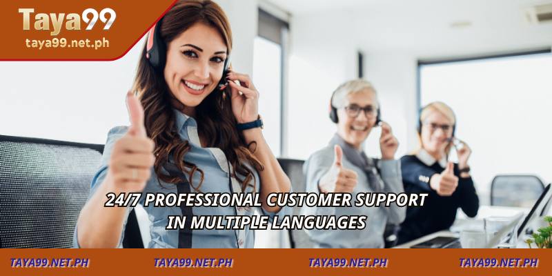 24/7 professional customer support in multiple languages