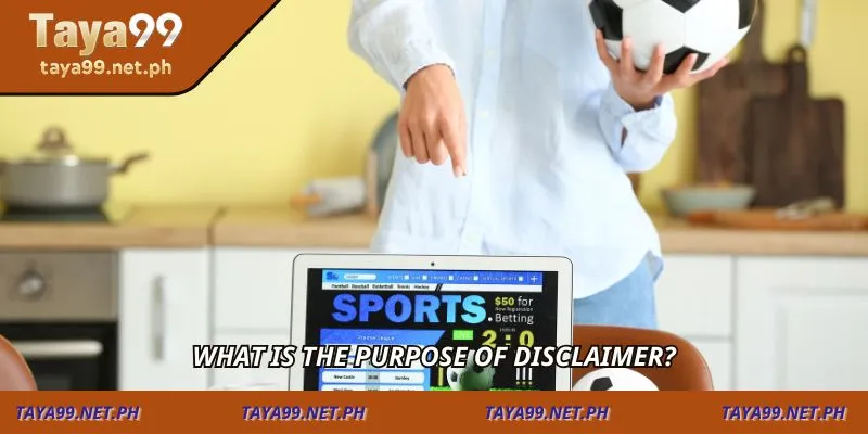 What is the purpose of disclaimer?